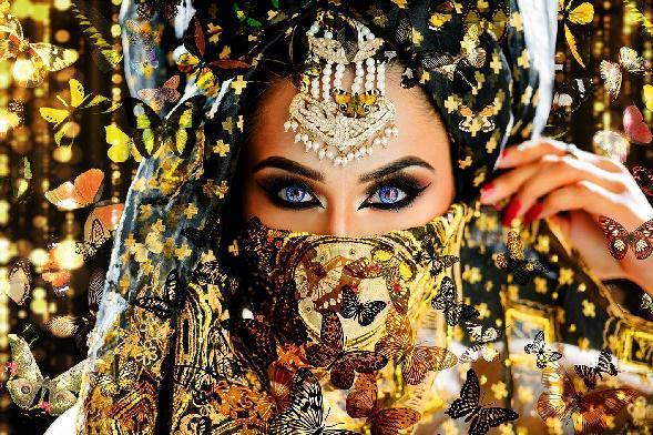 Enigmatic Golden Beauty